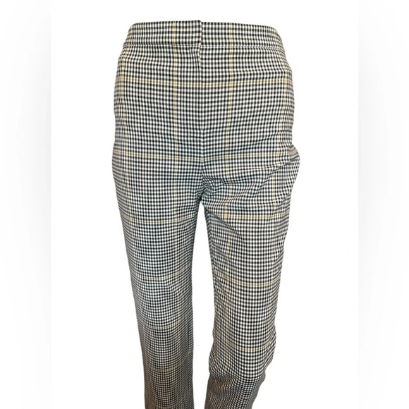 Theory Womens Ivory Multi Dale Portland Plaid Ankle Cropped Straight Pants - Picture 6 of 15